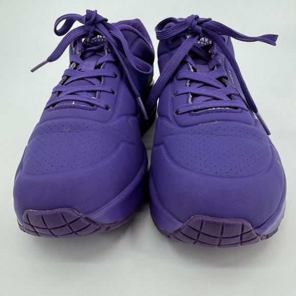 Skechers Uno Nights Shades Shoes WOMENS Purple Lace Up Sneakers SIZE 9.5 - Picture 3 of 8